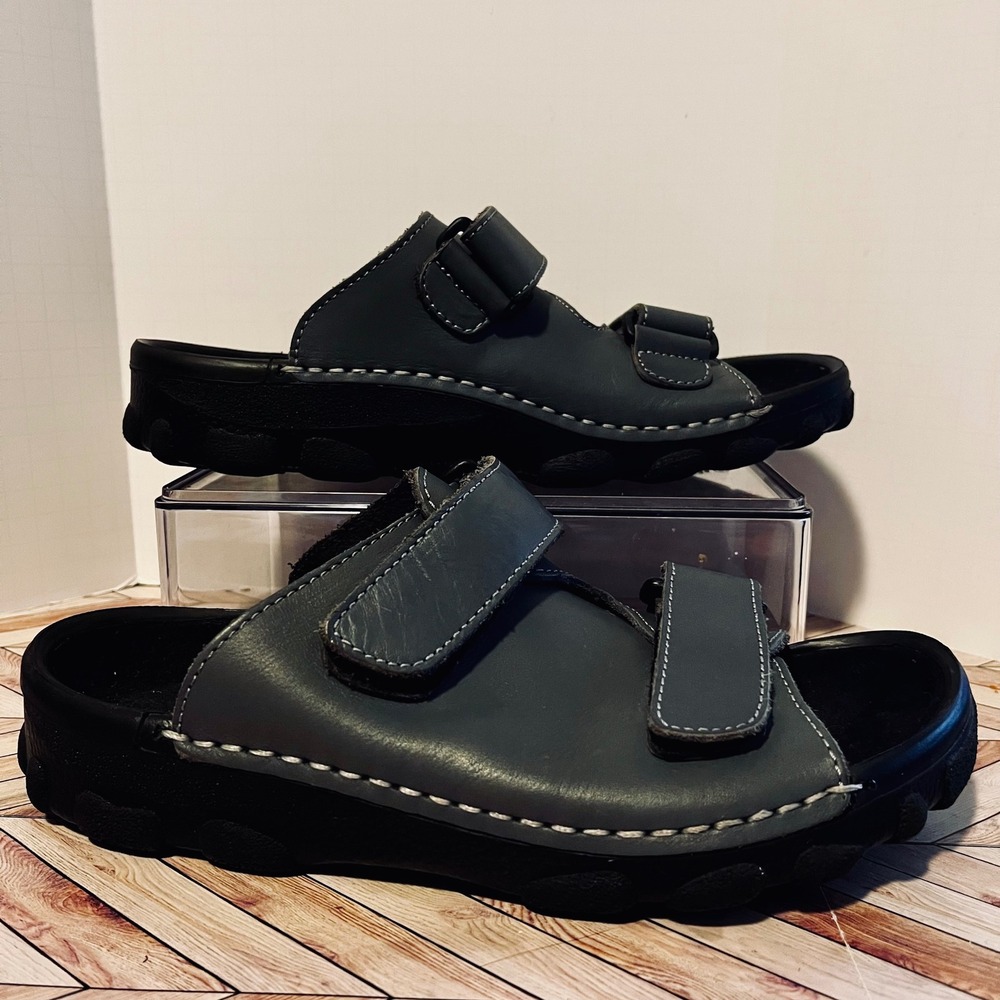 Birkenstock Tatami 2 Strap Sandals M 8 L 10 EU 41 Grey Leather Regular‎ Wide